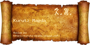 Kurutz Magda névjegykártya